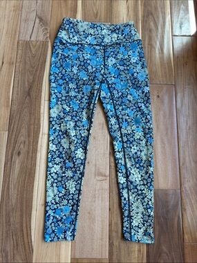 Free people movement Floral Stretch Leggings - Blue Multi